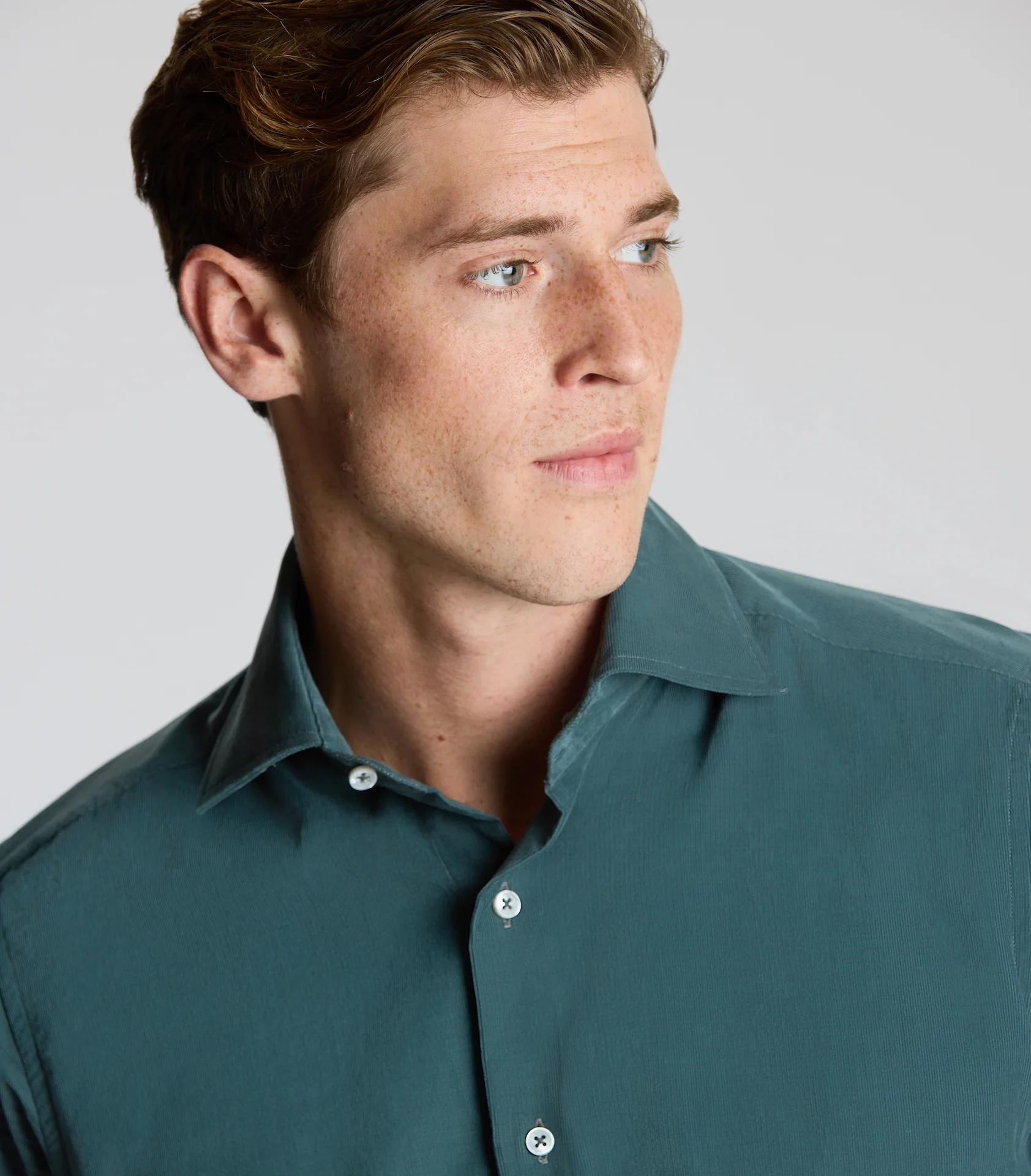 Teal Cotton Cord Shirt - Image 4