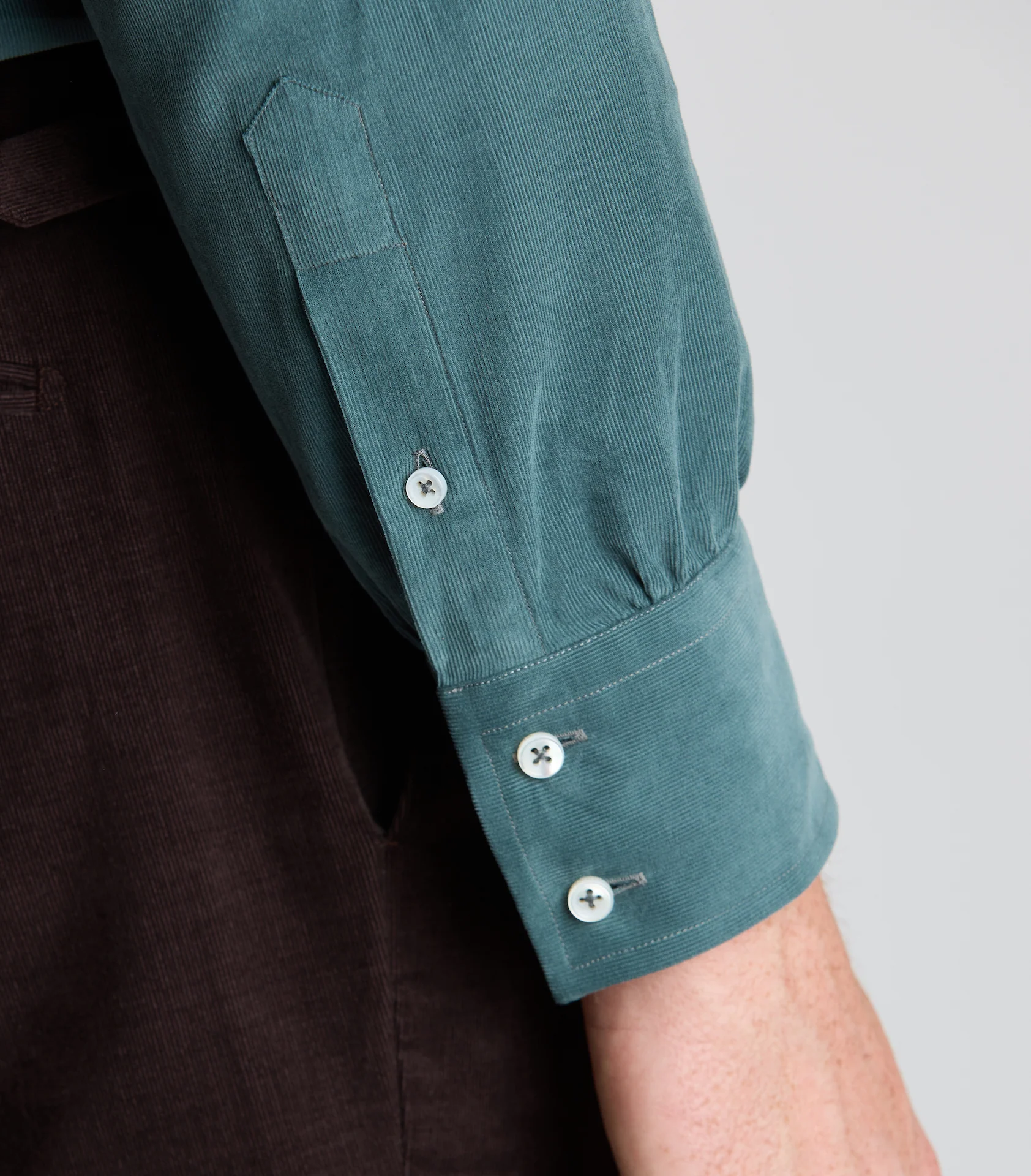 Teal Cotton Cord Shirt - Image 5