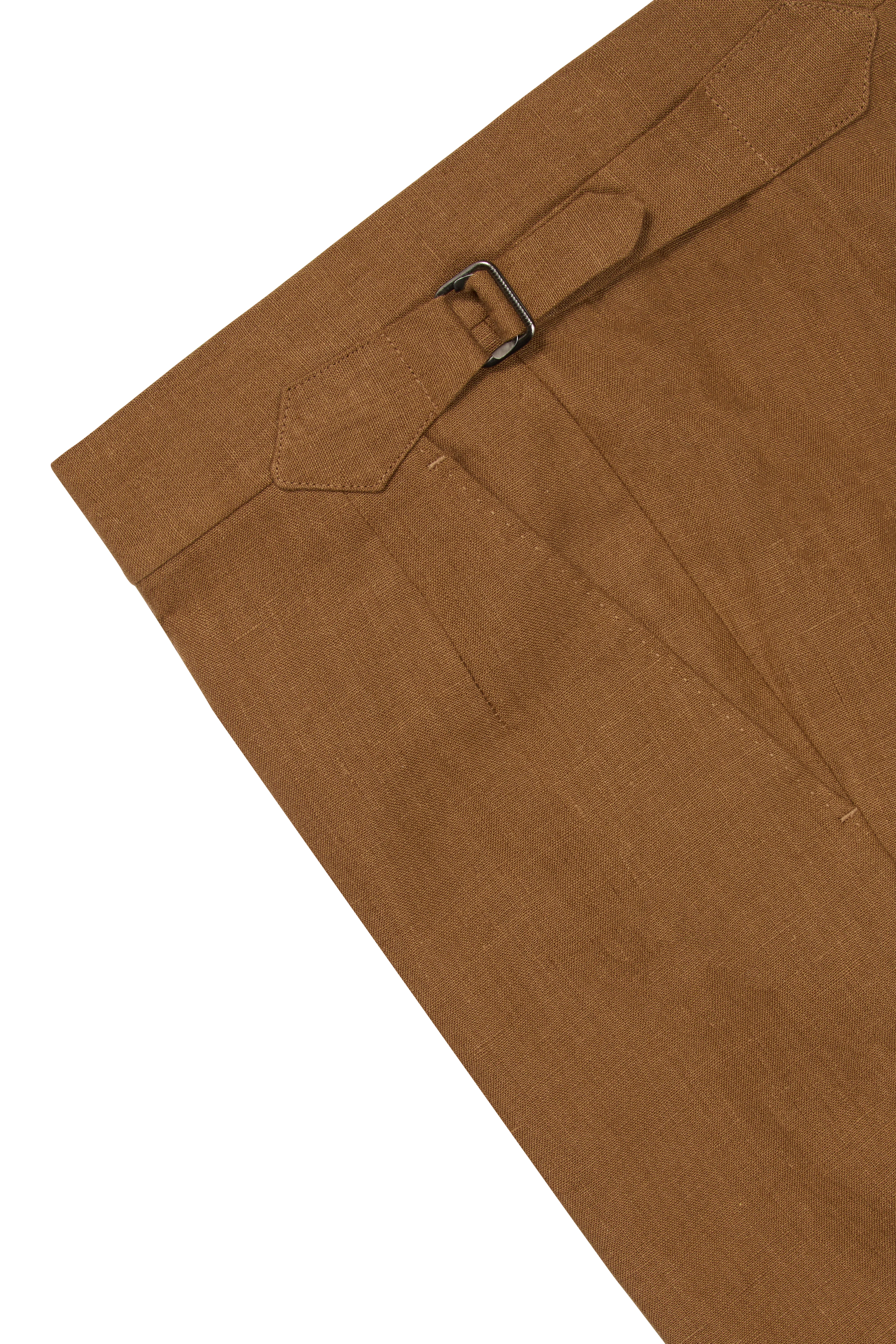 Tobacco Linen Trousers - Image 3