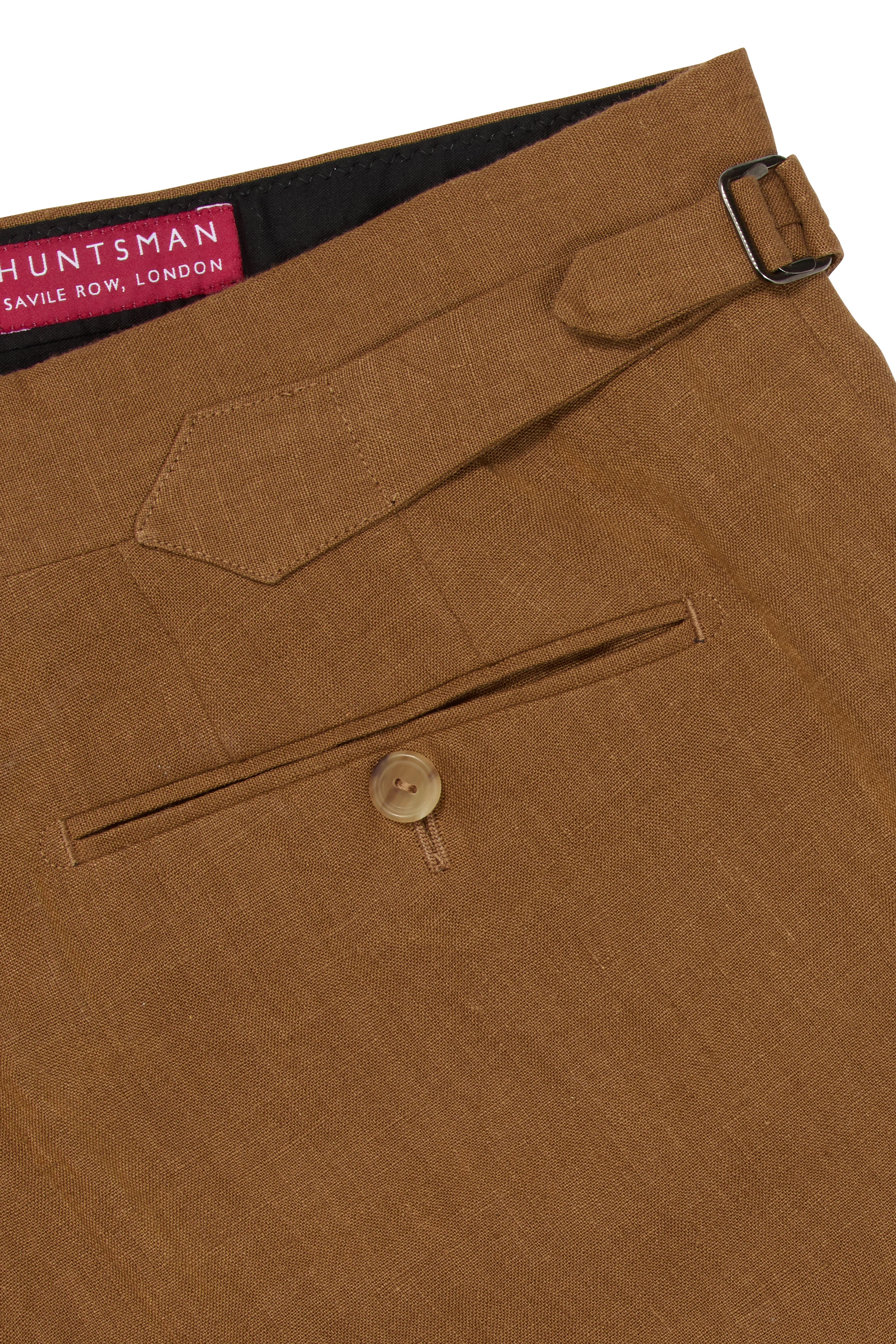 Tobacco Linen Trousers - Image 4