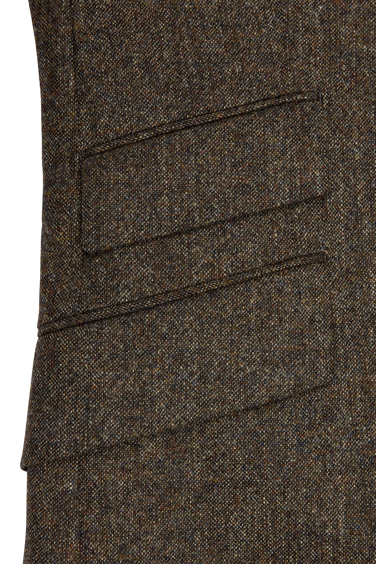 Brown Tweed Single Breasted Suit - Image 5
