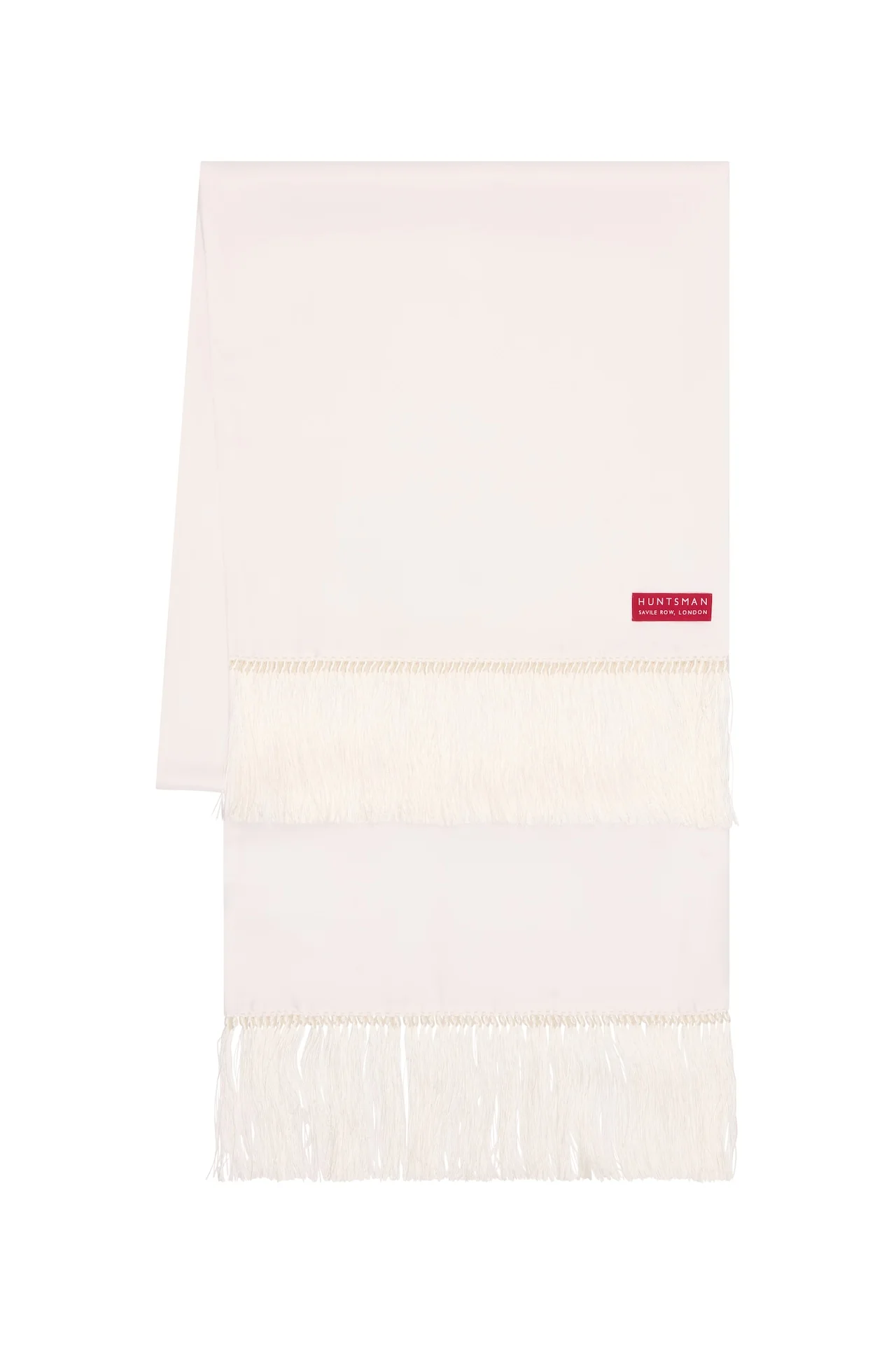 White Silk Evening Scarf - Image 3